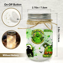 Load image into Gallery viewer, Personalized Oogie Boogie Mason Jar Light Decor Gift for Halloween