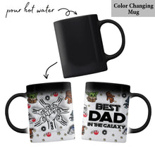 Load image into Gallery viewer, Personalized Best Dad in the Galaxy Mug Custom Names Gift
