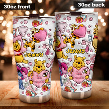 Load image into Gallery viewer, Personalized Winnie the Pooh Mouse Tumbler Custom Name Gift for Valentine's Day
