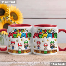 Load image into Gallery viewer, Personalized Super Mommy Accent Mug Custom Name Gift for Mom