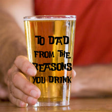 Load image into Gallery viewer, Personalized Beer Glass for Dad Custom Name Gift Idea