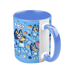 Load image into Gallery viewer, Personalized Dog Accent Mug Custom Name Unique Gift for Kids