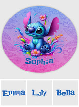 Load image into Gallery viewer, Personalized Ohana Round Rug Custom Name Fun Décor Gift