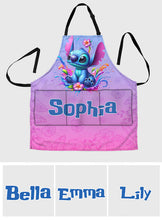 Load image into Gallery viewer, Personalized Colorful Ohana Apron with Custom Name Gift for Cooking Enthusiast