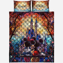 Load image into Gallery viewer, Personalized Mouse Quilt Set Custom Names Unique Gift