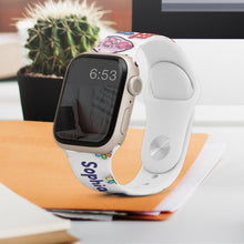 Load image into Gallery viewer, Personalized Silicone Apple Watch Band Custom Name Gift