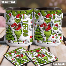 Load image into Gallery viewer, Personalized Grinch Accent Mug Custom Name Gift for Christmas