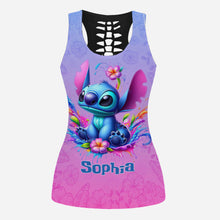 Load image into Gallery viewer, Personalized Ohana Hollow Tank Top & Women Shorts Gift for Kids