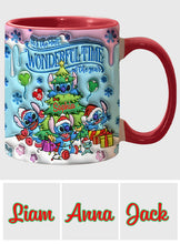 Load image into Gallery viewer, Personalized Merry Stitchmas Accent Mug Custom Name Gift for Christmas