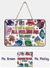 Load image into Gallery viewer, Personalized Classroom Wood Sign Custom Name Welcome Gift for Teacher