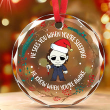 Load image into Gallery viewer, Personalized Horror Movie Characters Glass Ornament Gift for Christmas