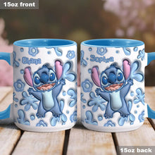 Load image into Gallery viewer, Personalized Ceramic Accent Mug Ohana Design Custom Name Gift