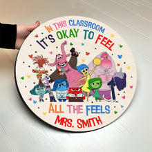 Load image into Gallery viewer, Personalized Round Wood Sign Classroom Decor for Teacher Gift