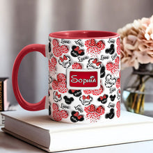 Load image into Gallery viewer, Personalized Mouse Accent Mug Custom Name Gift for Her