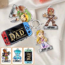 Load image into Gallery viewer, Personalized Keychain with Charms Featuring The Legend of Dad Gift for Father's Day