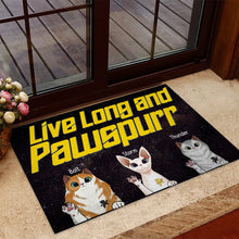 Load image into Gallery viewer, Personalized Star Trek Cat Doormat Custom Name Gift for Pet Lovers