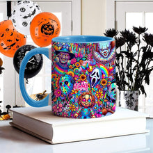 Load image into Gallery viewer, Personalized Colorful Horror Accent Mug with Custom Name - Perfect for Halloween