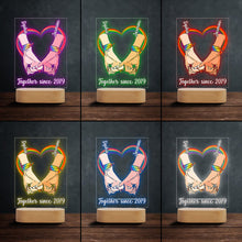 Load image into Gallery viewer, Personalized LGBT Support Shaped Plaque Light Base Gift