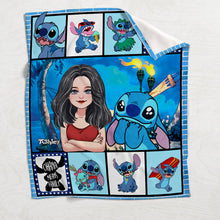 Load image into Gallery viewer, Personalized Ohana Blanket Custom Family Gift Soft Flannel
