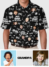 Load image into Gallery viewer, Personalized Space-Themed Polo Shirt for Dad with Custom Photo