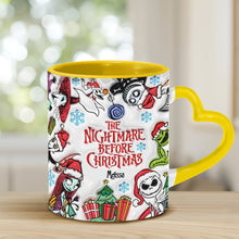 Load image into Gallery viewer, Personalized Nightmare Before Christmas Mug with Heart Handle