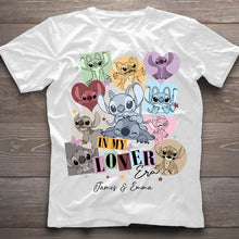 Load image into Gallery viewer, Personalized Couple T-shirt & Hoodie with Custom Names Gift for Her & Him