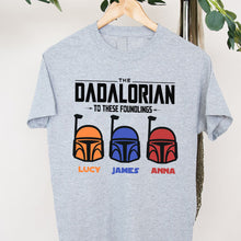 Load image into Gallery viewer, Personalized Dadalorian T-Shirt & Hoodie Gift for Dad | Custom Family Names