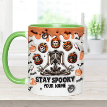 Load image into Gallery viewer, Personalized Stay Spooky Accent Mug Custom Name Gift