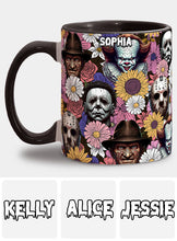 Load image into Gallery viewer, Personalized Horror Movie Accent Mug with Custom Name Gift