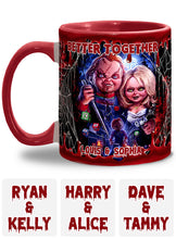 Load image into Gallery viewer, Personalized Chucky & Tiffany Accent Mug Custom Name Gift