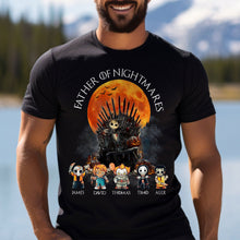 Load image into Gallery viewer, Personalized Father T-Shirt and Hoodie with 4 Character Design