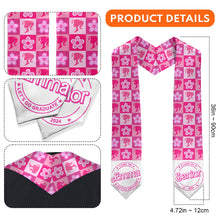 Load image into Gallery viewer, Personalized Pink Graduation Stole Custom Name for Seniors