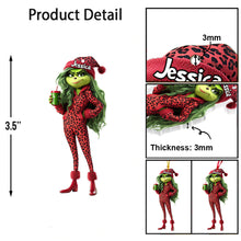 Load image into Gallery viewer, Personalized Grinch Lady Christmas Ornament Custom Gift