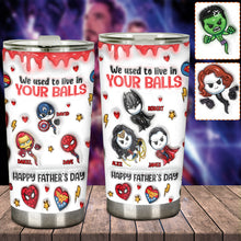 Load image into Gallery viewer, Personalized Marvelous Universe Tumbler Custom Name Gift for Dad