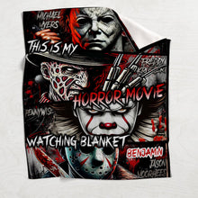 Load image into Gallery viewer, Personalized Horror Movie Watching Blanket Custom Name Gift