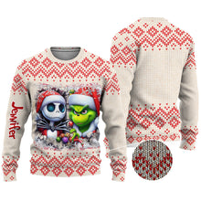 Load image into Gallery viewer, Personalized Nightmare Before Christmas Ugly Sweater for Christmas
