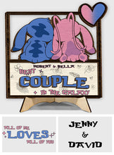 Load image into Gallery viewer, Custom Ohana 2 Layered Wood Sign Gift for Couple Anniversary