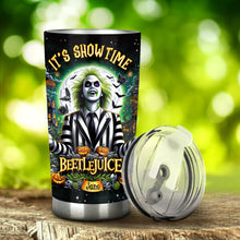 Load image into Gallery viewer, Personalized Halloween Tumbler Custom Name Gift for Beetlejuice Fan