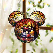 Load image into Gallery viewer, Personalized Mouse Couple Window Hanging Suncatcher Ornament Gift