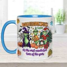Load image into Gallery viewer, Personalized Hallothanksmas Accent Mug Custom Name Gift for Christmas