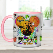 Load image into Gallery viewer, Personalized Halloween Mouse Accent Mug with Custom Name for Kids