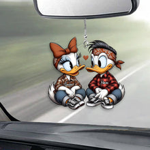 Load image into Gallery viewer, Personalized Chicano Duck Couple Car Ornament Custom Name Gift