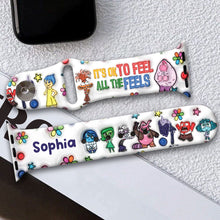 Load image into Gallery viewer, Personalized Silicone Apple Watch Band Custom Name Gift