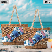 Load image into Gallery viewer, Personalized Canvas Beach Bag with Custom Design for Beach Day