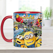 Load image into Gallery viewer, Personalized Minions Accent Mug Custom Name Gift for Kids