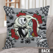 Load image into Gallery viewer, Personalized Nightmare Throw Pillow Custom Name Gift for Anniversary Halloween