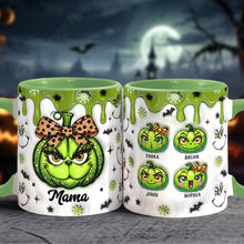 Load image into Gallery viewer, Personalized Grinchy Grandma Accent Mug Custom Name Gift