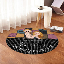 Load image into Gallery viewer, Personalized Round Rug Custom Couple Design Unique Home Decor