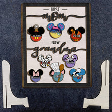Load image into Gallery viewer, Personalized Grandma Mouse Ears 2 Layered Wood Sign Gift