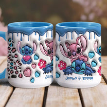 Load image into Gallery viewer, Personalized Ohana Accent Mug Custom Name Gift for Couples